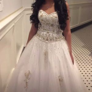 White Embellished Wedding/Quinceanera/Sweet16 Gown